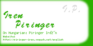 iren piringer business card